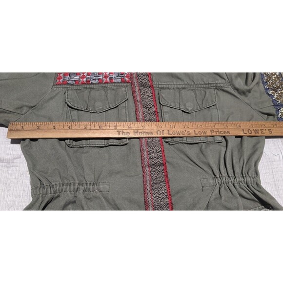 Sachin + Babi Denham Embroidered Cargo Jacket Women's Size 8 Olive Green Utility - Picture 8 of 10